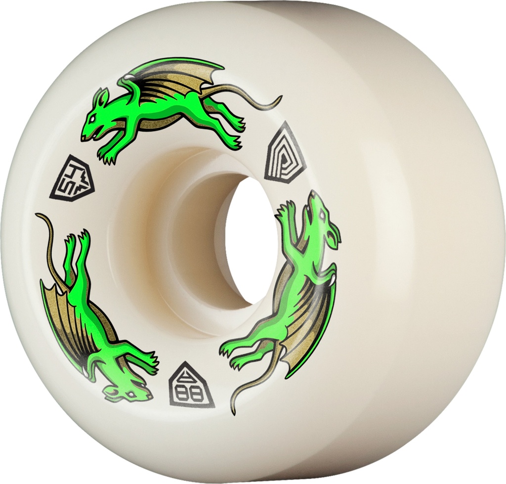 POWELL DRAGON FORMULA GREEN NANO RATS AV6 54MM X 34MM 88A (Set of 4)