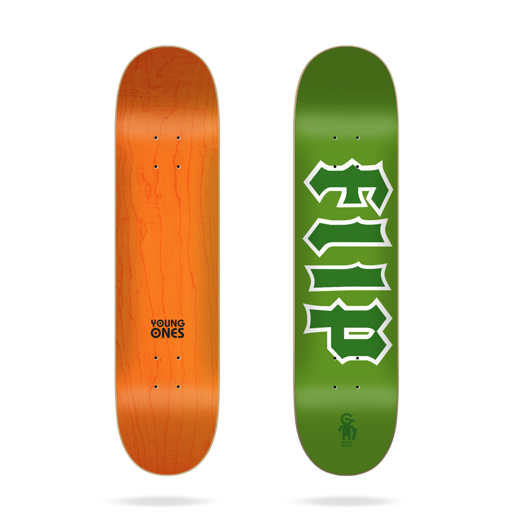 FLIP TEAM CANCELLED YOUNG ONE GREEN DECK 7.625
