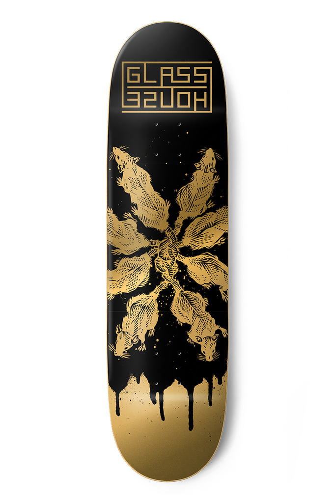 GLASS HOUSE TEAM HOUSE RATS BLACK/GOLD DECK 9.0