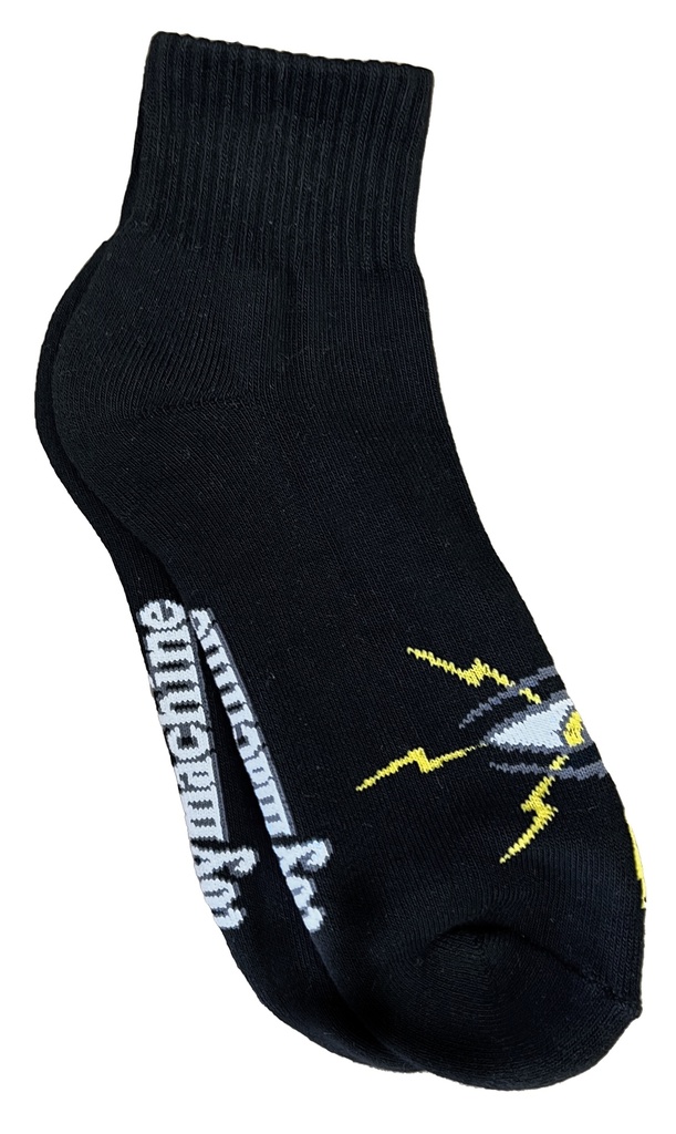 TOY MACHINE LIGHTNING EYE SHORT SOCKS BLACK