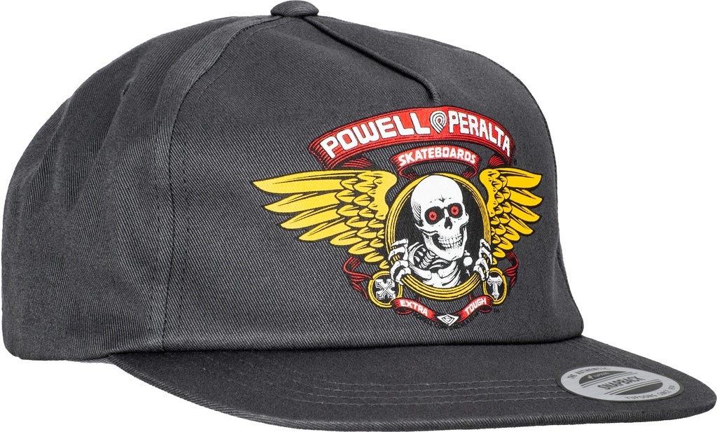 POWELL WINGED RIPPER SNAPBACK HAT CHARCOAL