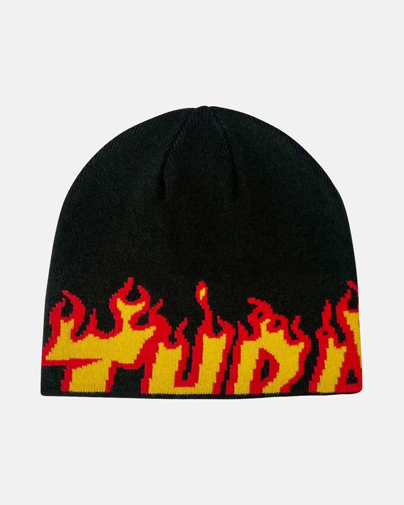 THRASHER FLAME SKULLY BEANIE BLACK