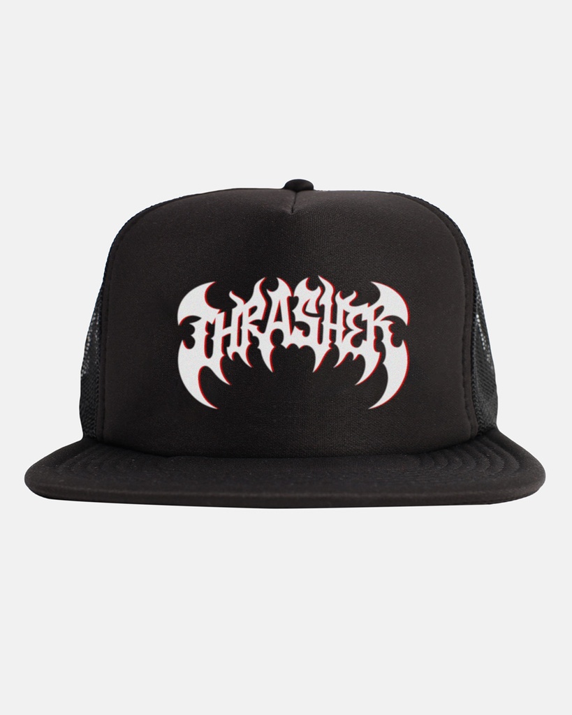 THRASHER HEAVY METAL TRUCKER HAT BLACK