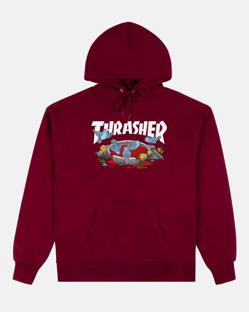 THRASHER BLOOD BATH HD/SWT MAROON M