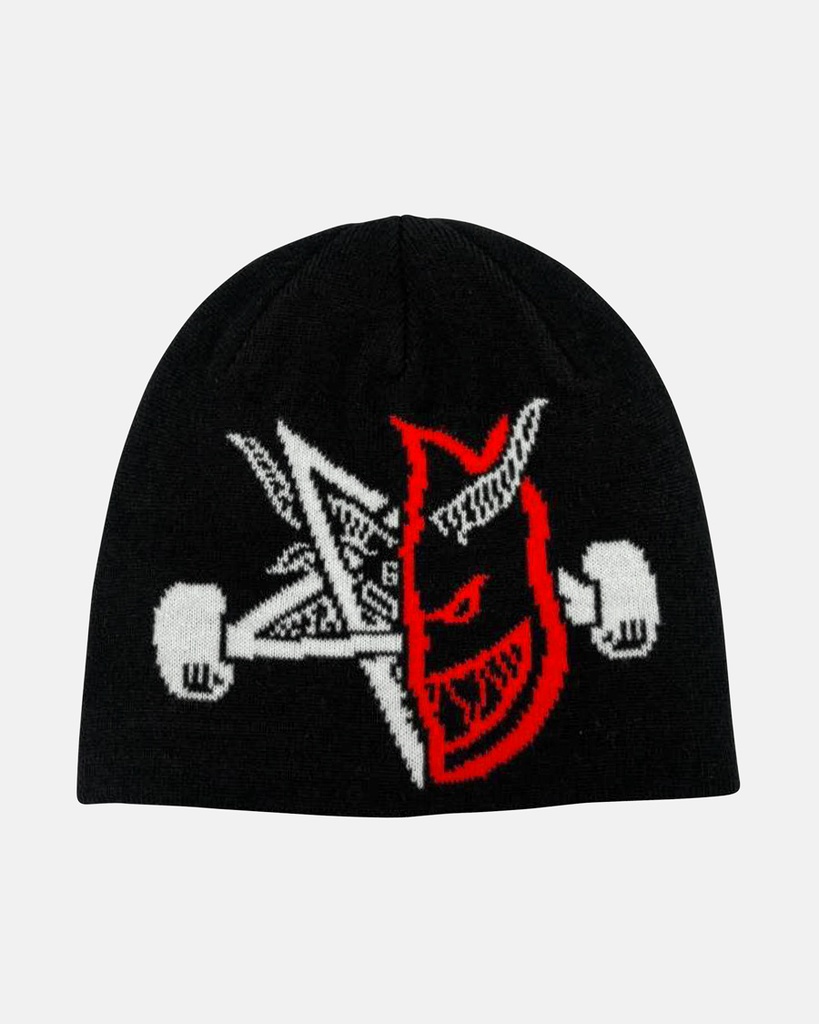 THRASHER X SPITFIRE THRASH & BURN SKULLY BEANIE BLACK