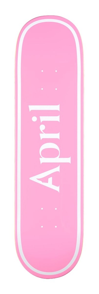 APRIL TEAM OG LOGO WHITE/PINK MINI DECK 7.38