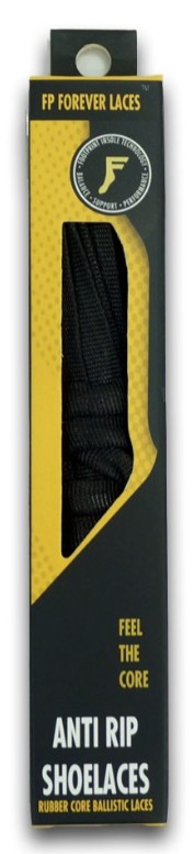 FOOTPRINT FOREVER SHOE LACE FLAT BLACK