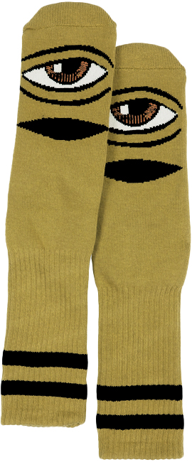 TOY MACHINE SECT EYE SOCKS MUSTARD