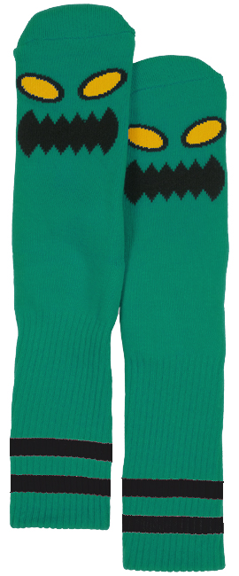 TOY MACHINE MONSTER FACE SOCKS GREEN