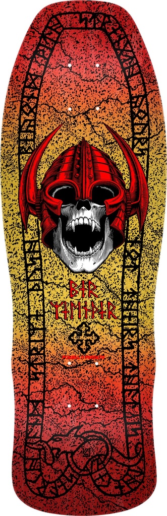 POWELL PER WELINDER NORDIC SKULL RED/YELLOW FADE SHAPED DECK 9.62 X 29.75