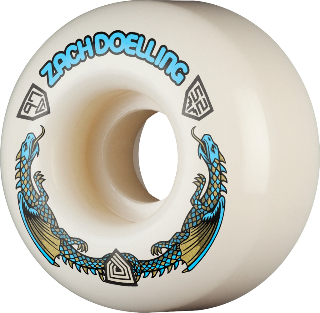 POWELL DRAGON FORMULA BLUE ZACH DOELLING V1 52MM x 31MM 97A (Set of 4)