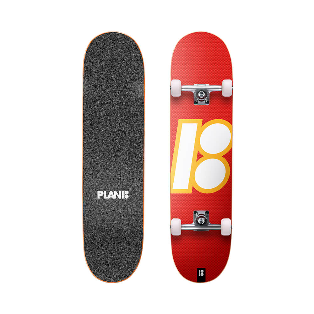 PLAN B TEAM SLANTED OG RED COMPLETE 7.75