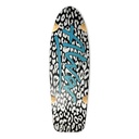 ALVA 1979 LEOPARD SILVER/BLACK/METALLIC BLUE SHAPED WHEEL WELLS DECK 9.25 X 30.0