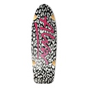 ALVA 1979 LEOPARD SILVER/BLACK/METALLIC MAGENTA SHAPED WHEEL WELLS DECK 9.25 X 30.0