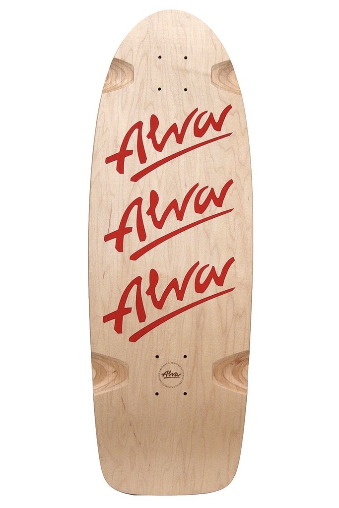 ALVA TRI-LOGO PIG RED SHAPED WHEEL WELLS DECK 10.0 X 30.0