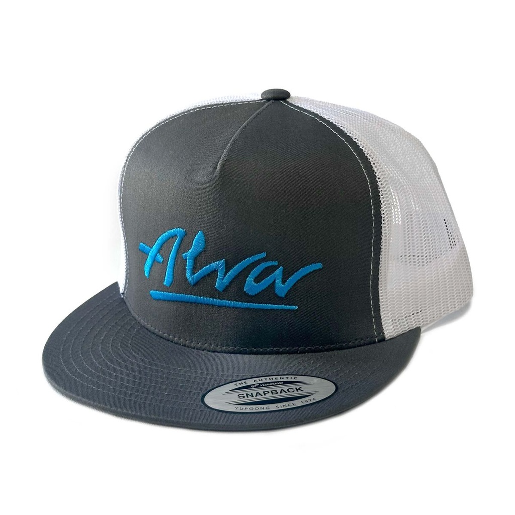 ALVA OG LOGO MESH SNAPBACK HAT GREY/WHITE