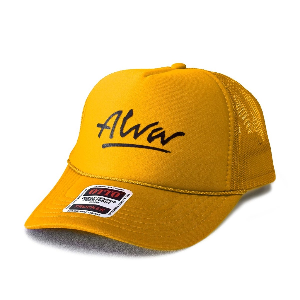 ALVA OG LOGO TRUCKER HAT YELLOW