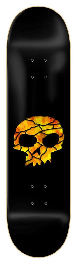 ZERO TEAM SINGLE SKULL STAINED GLASS DECK 8.25