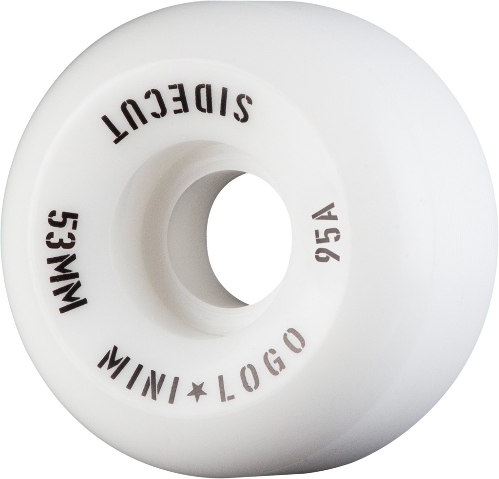 MINI LOGO HYBRID SIDECUTS WHITE 53MM 95A (Set of 4)