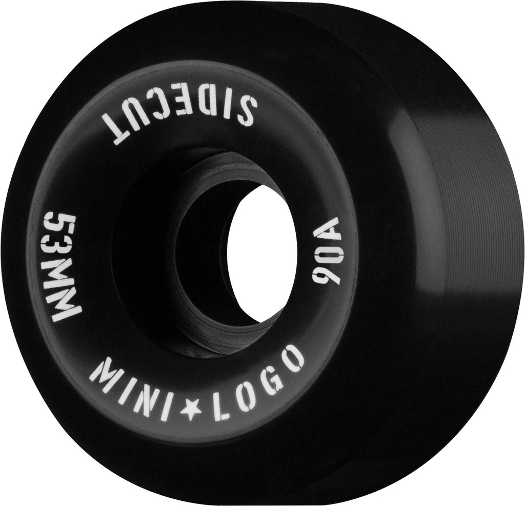 MINI LOGO HYBRID SIDECUTS BLACK 53MM 90A (Set of 4)