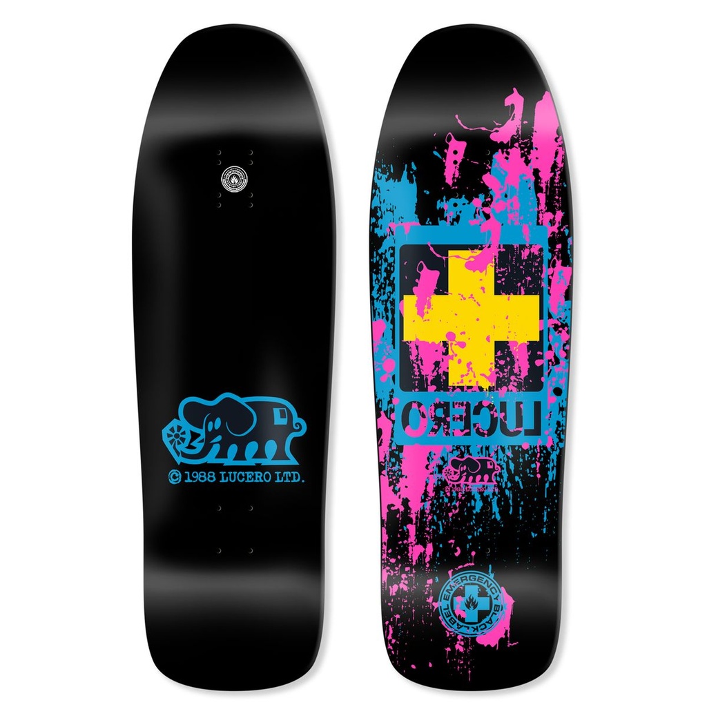 BLACK LABEL LUCERO SPLATTER CROSS BLACK SHAPED DECK 9.88
