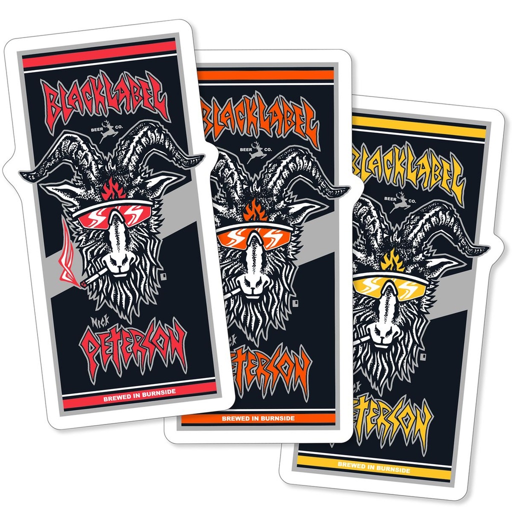 BLACK LABEL NICK PETERSON BURNSIDE BREW STICKER