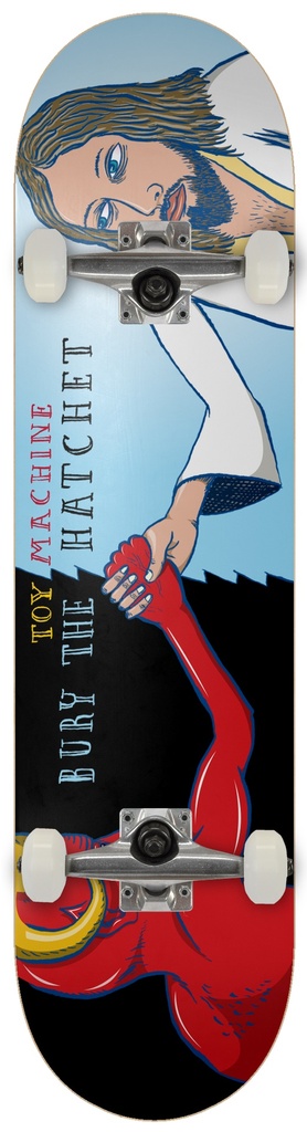 TOY MACHINE BURY THE HATCHET SYMMETRICAL COMPLETE 8.0