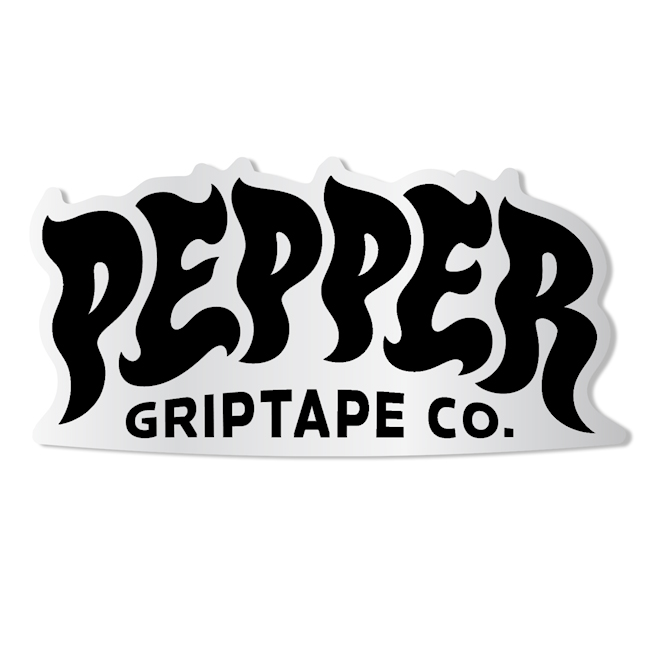 PEPPER LOGO BLACK 5" STICKER