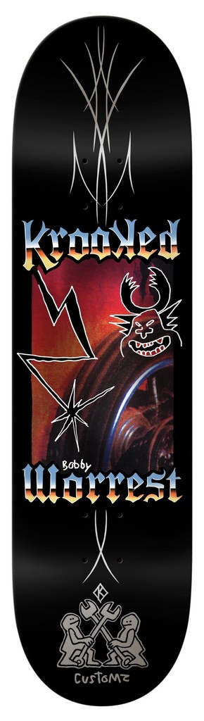 KROOKED WORREST CHROME ZONE TWIN TAIL SLICK DECK 8.30