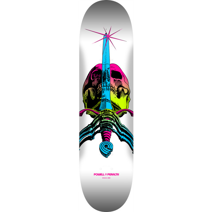 POWELL TEAM SKULL & SWORD LIME FADE/WHITE DECK 9.00