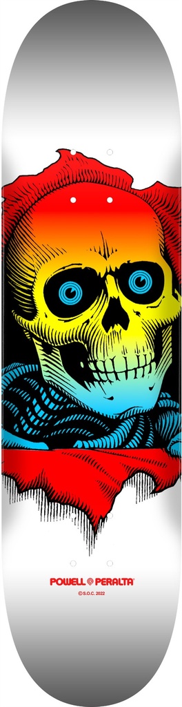 POWELL TEAM RIPPER YELLOW FADE/WHITE DECK 8.0