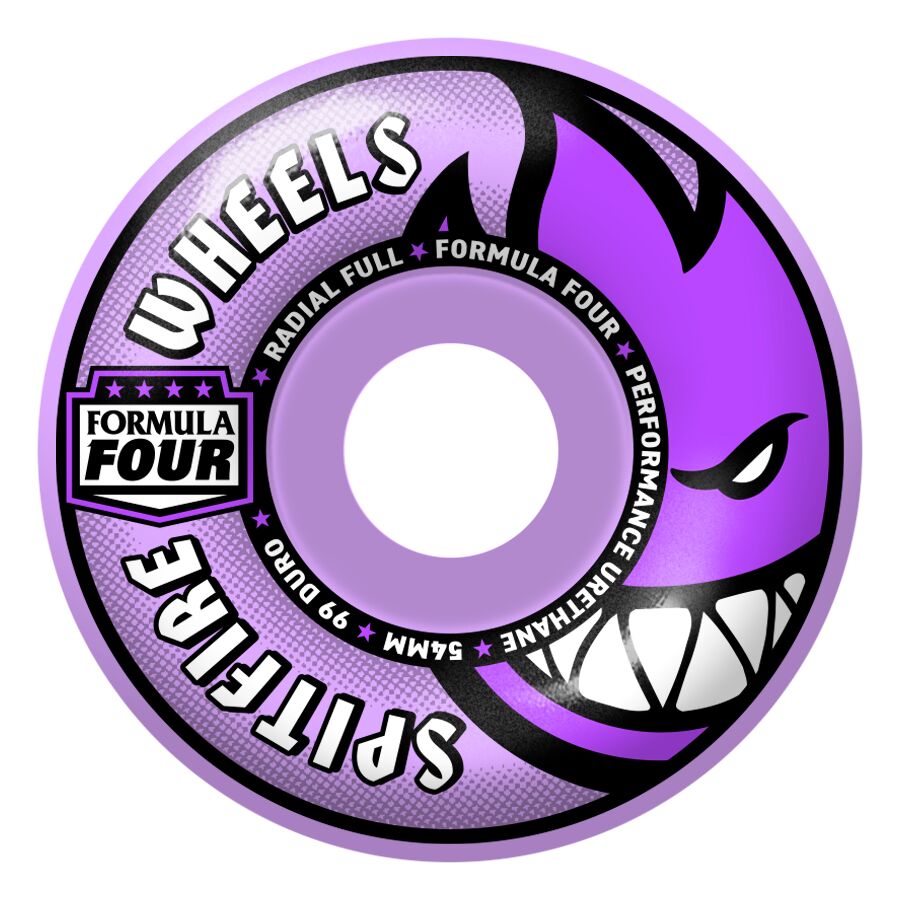SPITFIRE FORMULA FOUR RADIAL FULL PURPLE 54MM 99D (Set of 4)