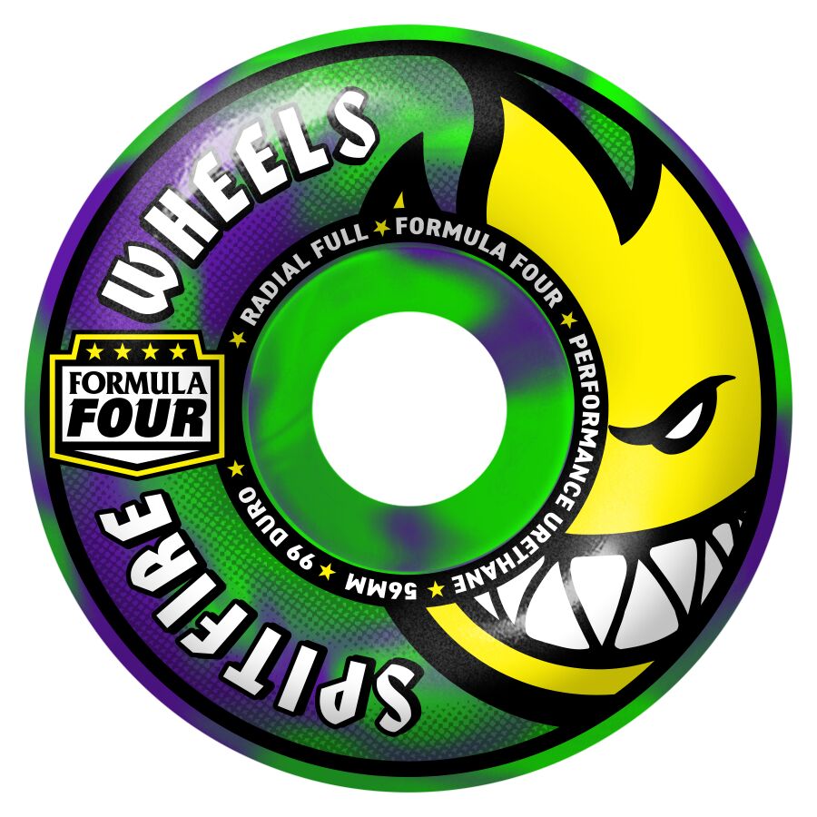SPITFIRE FORMULA FOUR RADIAL FULL SWIRL 56MM 99D (Set of 4)
