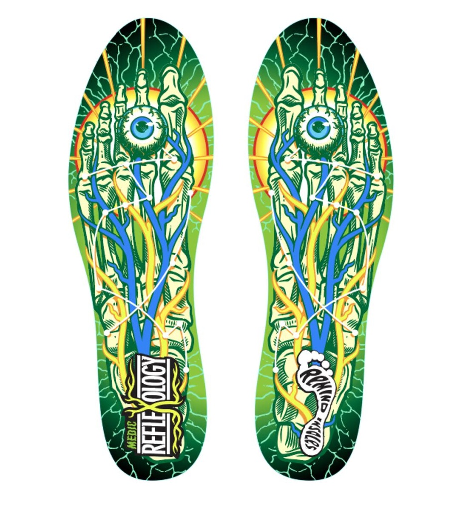 REMIND MEDIC IMPACT REFLEXOLOGY 5.5MM MID-TO-HIGH ARCH INSOLES SIZE 14 - 14.5