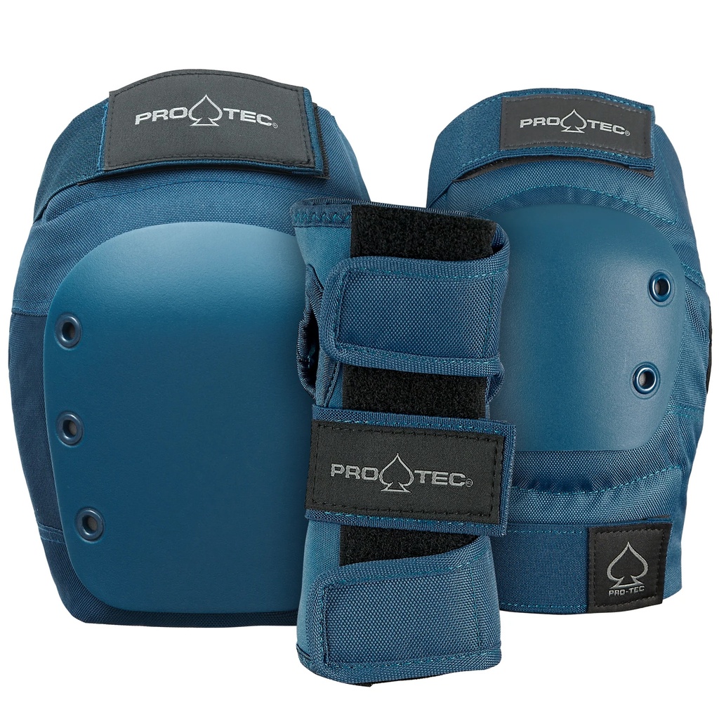 PRO TEC STREET JUNIOR 3 PACK PAD SET BLUE YOUTH MED