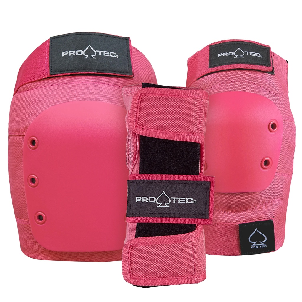 PRO TEC STREET JUNIOR 3 PACK PAD SET PINK YOUTH MED