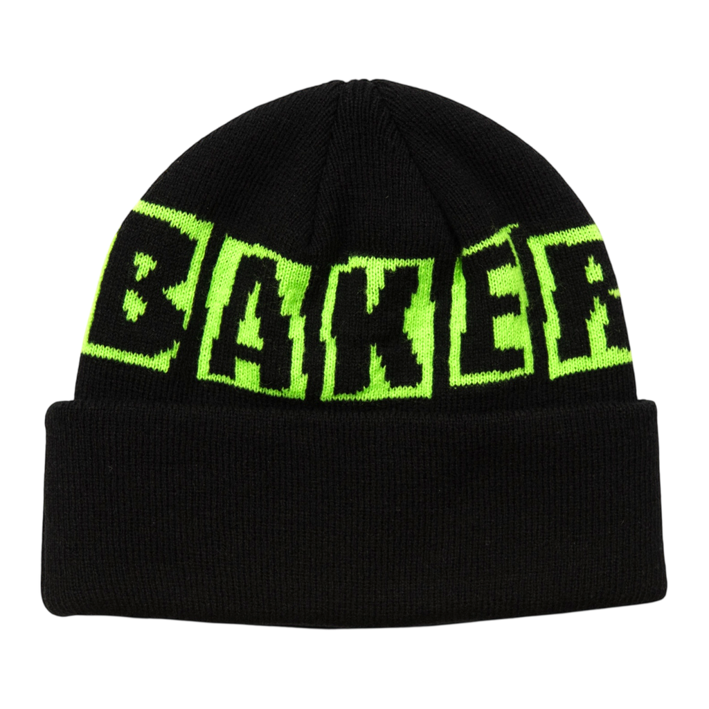 BAKER BRAND LOGO BEANIE BLACK/GREEN