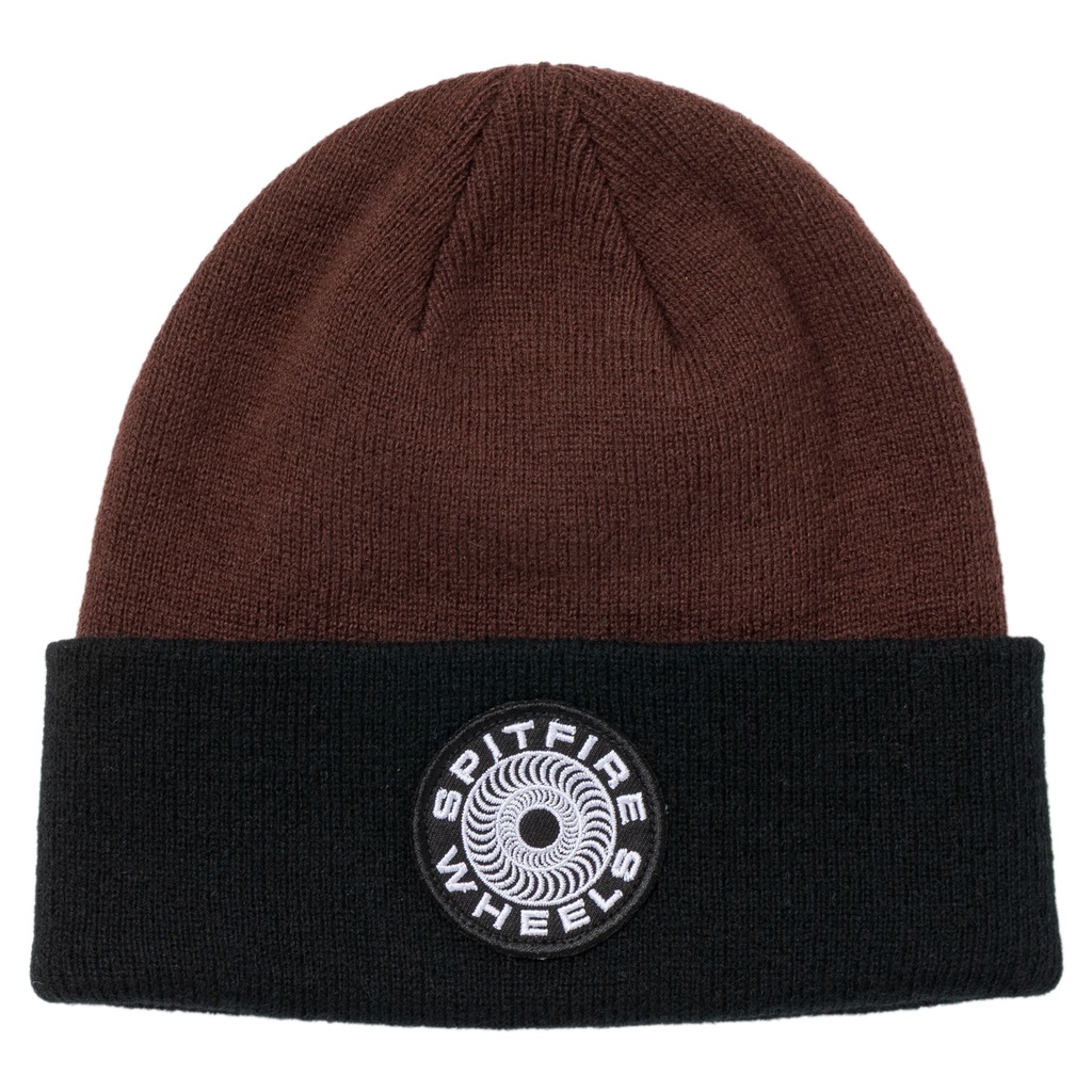 SPITFIRE CLASSIC 87 SWIRL PATCH BEANIE DARK BLACK/RED