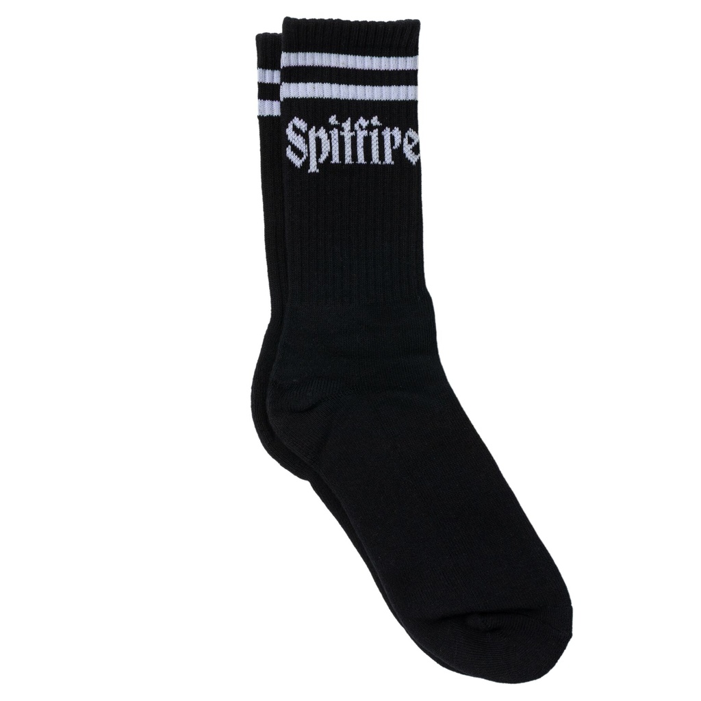 SPITFIRE MOLOTOV SCRIPT SOCKS BLACK/WHITE