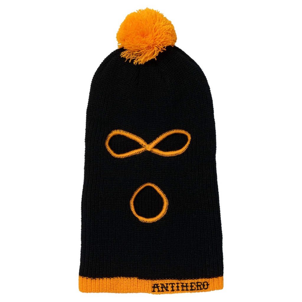 ANTI-HERO FULL FACE POMSKI BEANIE BLACK/ORANGE
