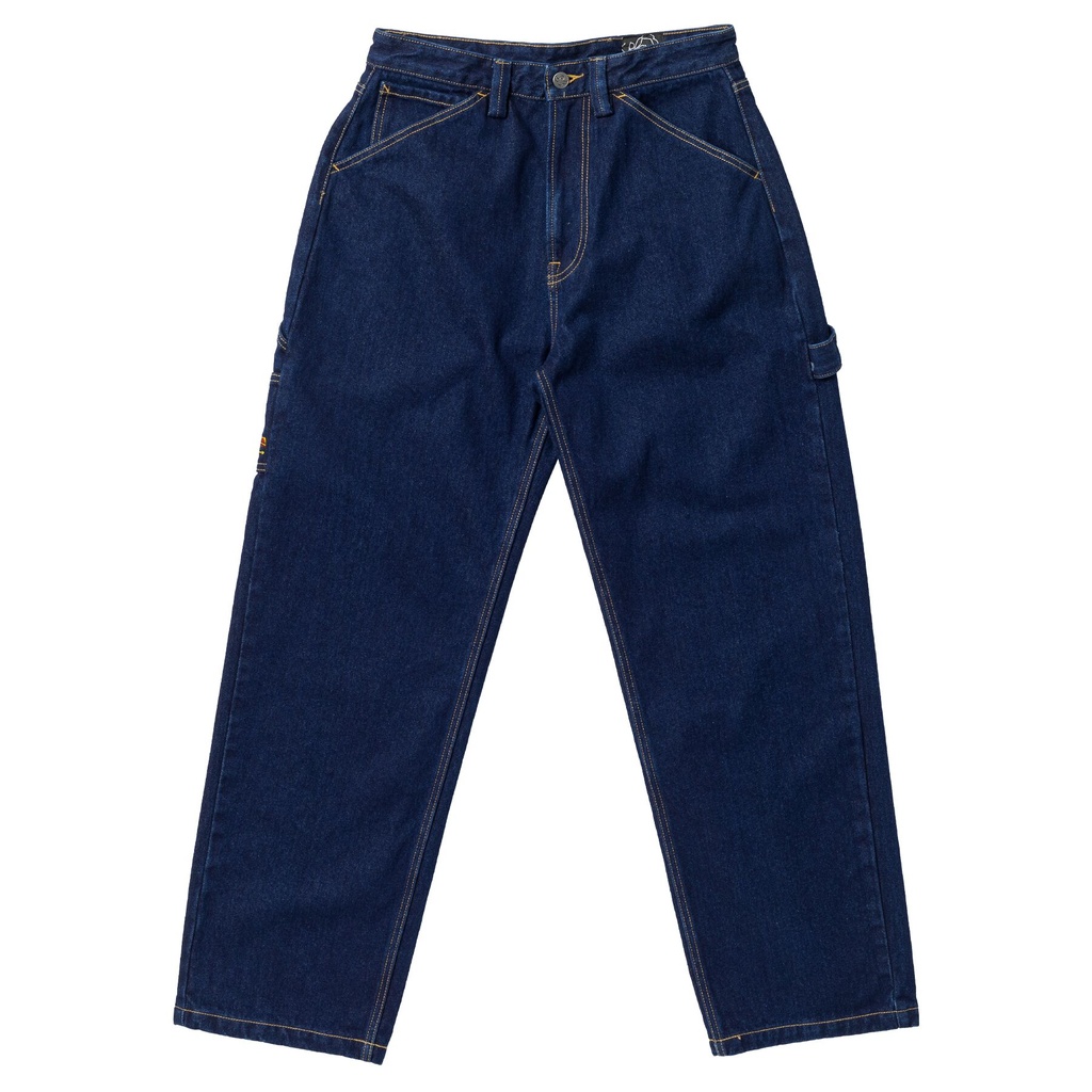 KROOKED KOFFIN CARPENTER DARK RINSE DENIM PANTS 32