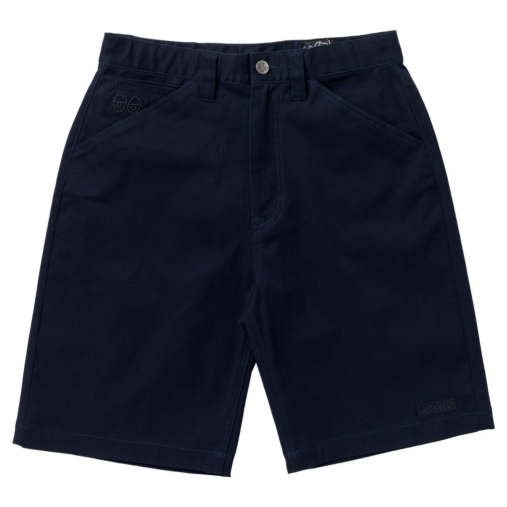 KROOKED EYES TWILL NAVY SHORTS 34