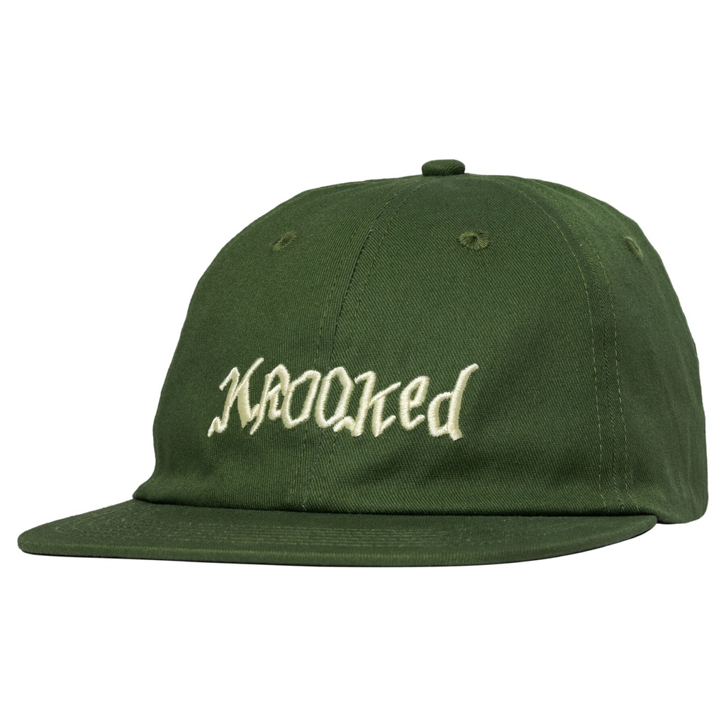 KROOKED DOUBLE OK STRAPBACK HAT OLIVE