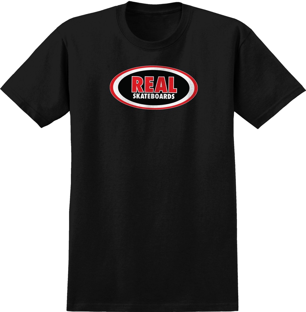 REAL OVAL BLACK/RED/WHITE SS L