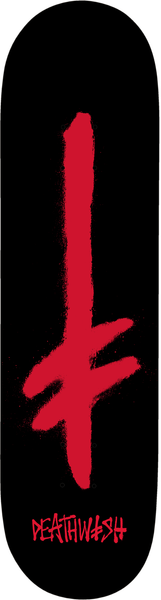DEATHWISH TEAM GANG SPRAY BLACK/RED DECK 7.75