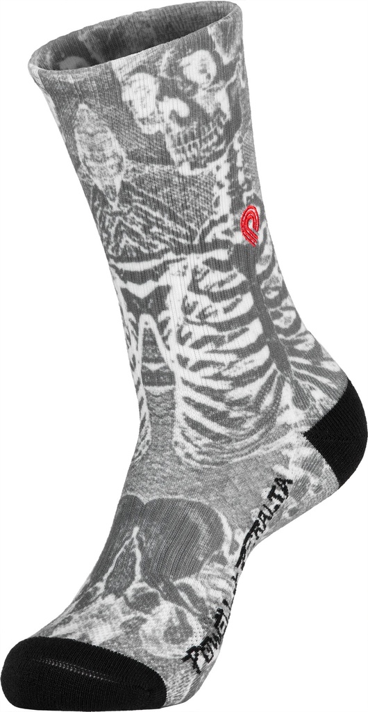 POWELL SAS SKELETON CHARCOAL SOCKS