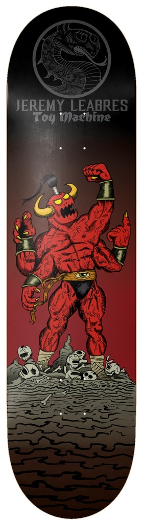TOY MACHINE JEREMY LEABRES DEATH FIGHT DECK 8.25