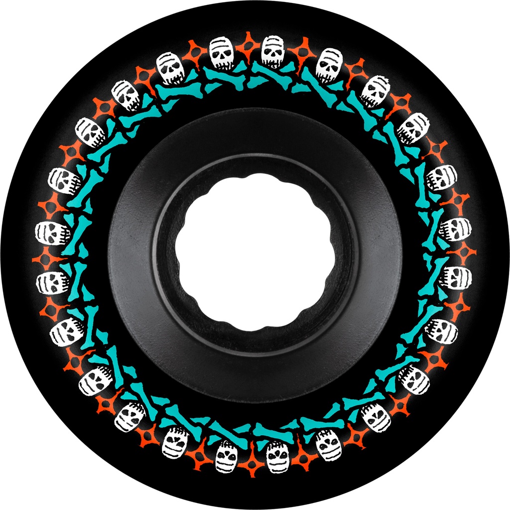BONES ATF ROUGH RIDER SKULL & BONES 59MM 80A BLACK (Set of 4)