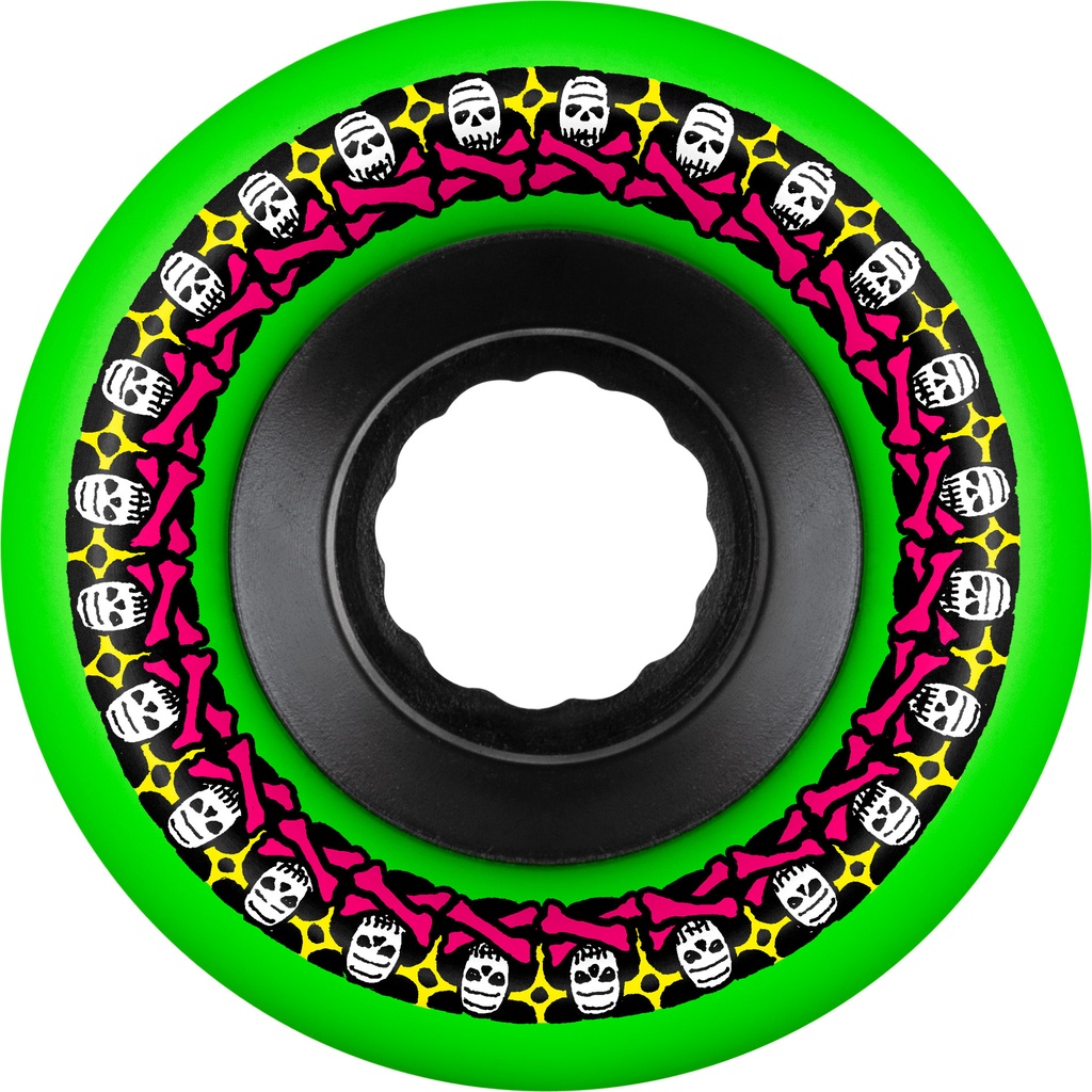 BONES ATF ROUGH RIDER SKULL & BONES 59MM 80A GREEN (Set of 4)