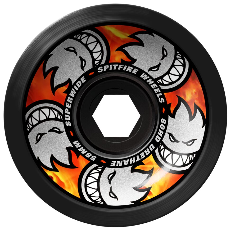 SPITFIRE 80HD SUPERWIDE MULTIBALL BLACK 58MM (Set of 4)